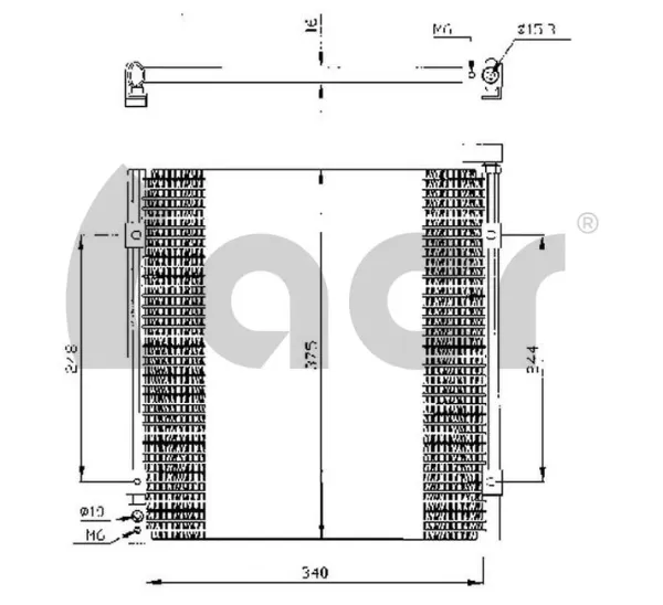 Radiador de aparelho de ar condicionado 300300 ACR