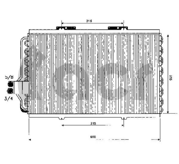 Radiador de aparelho de ar condicionado Renault Espace II