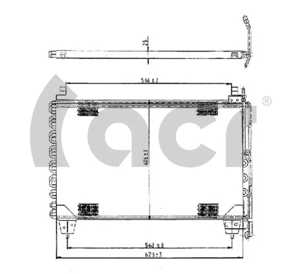 Radiador de aparelho de ar condicionado на Mercedes S (W126)