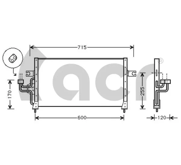 Radiador de aparelho de ar condicionado Hyundai Sonata II