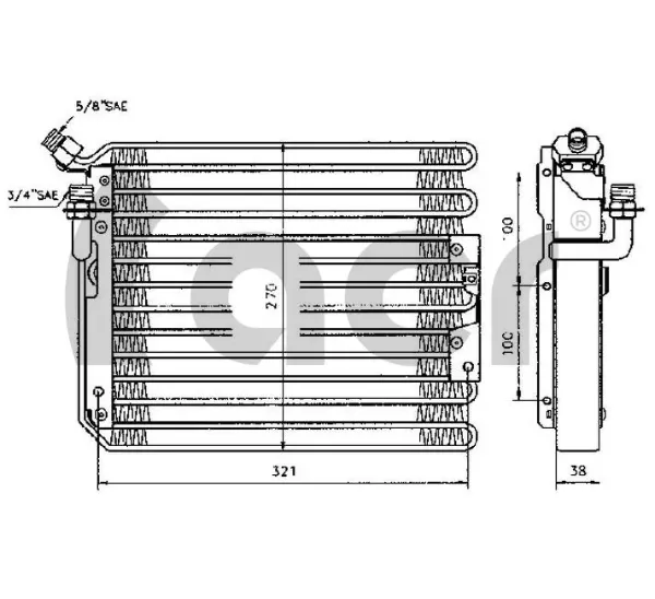 Radiador de aparelho de ar condicionado 300116 ACR