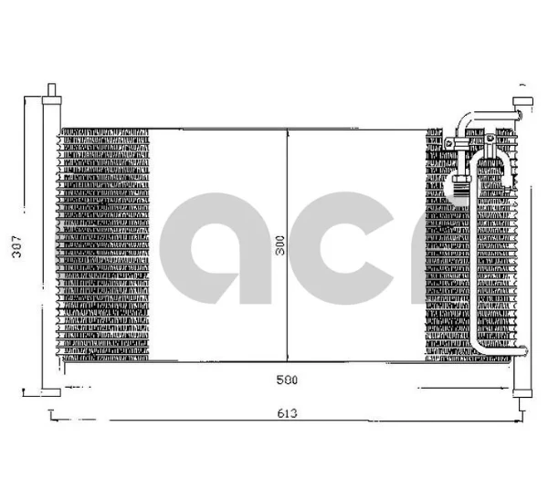 Radiador de aparelho de ar condicionado para Nissan Serena (C23)