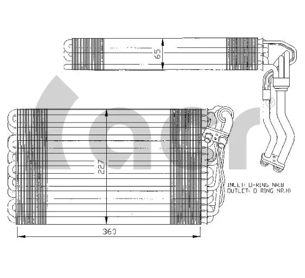 Vaporizador de aparelho de ar condicionado para Mercedes Vito (638)