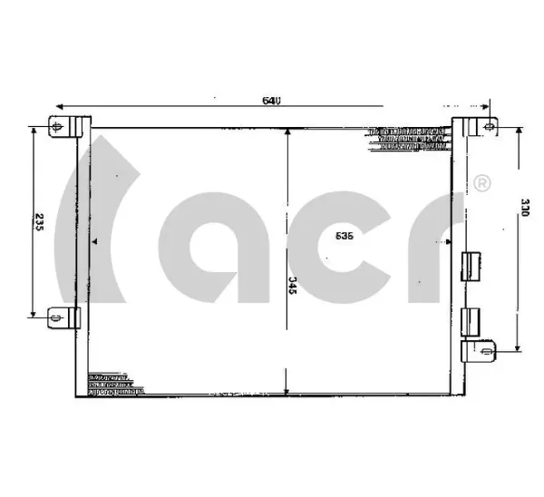 Radiador de aparelho de ar condicionado 300278 ACR