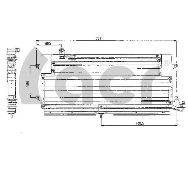 Radiador de aparelho de ar condicionado Volkswagen Passat 3A5, 351, 315