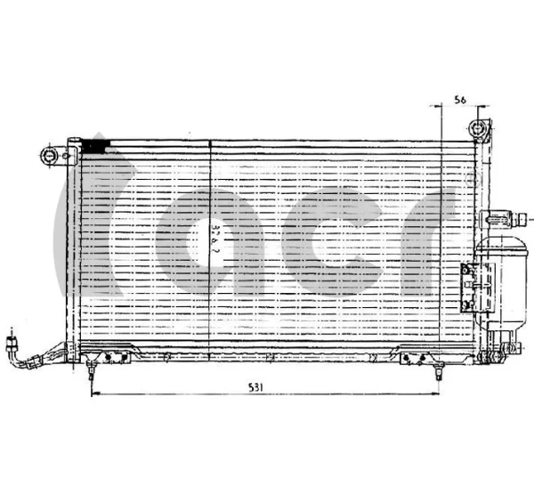 Radiador de aparelho de ar condicionado para Seat Toledo (1L)