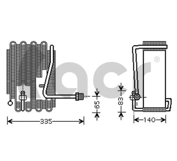 Vaporizador de aparelho de ar condicionado Hyundai Galloper JK
