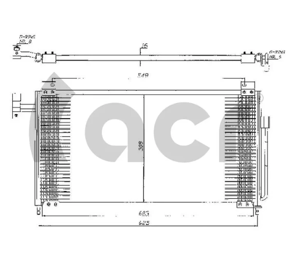 300372 ACR radiador de aparelho de ar condicionado
