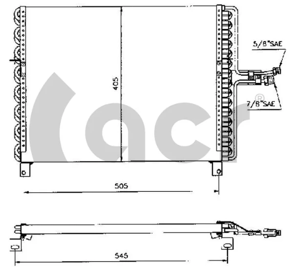 Radiador de aparelho de ar condicionado на Mercedes E (C123)