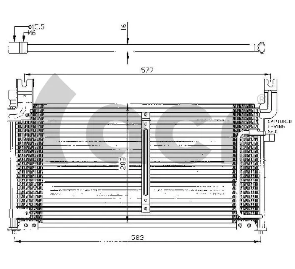 Radiador de aparelho de ar condicionado para Suzuki Baleno (EG)