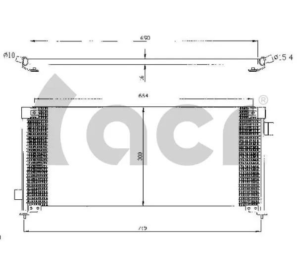 Radiador de aparelho de ar condicionado Subaru Legacy 3 BE, BH
