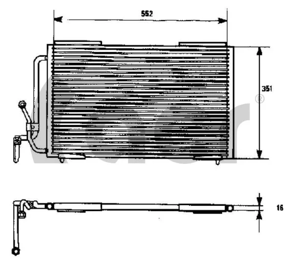 Radiador de aparelho de ar condicionado para Peugeot 405 (4E)