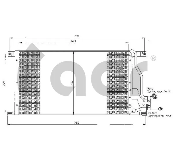  Radiador de aparelho de ar condicionado Ford Transit 4