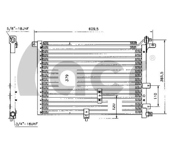 Radiador de aparelho de ar condicionado 300135 ACR