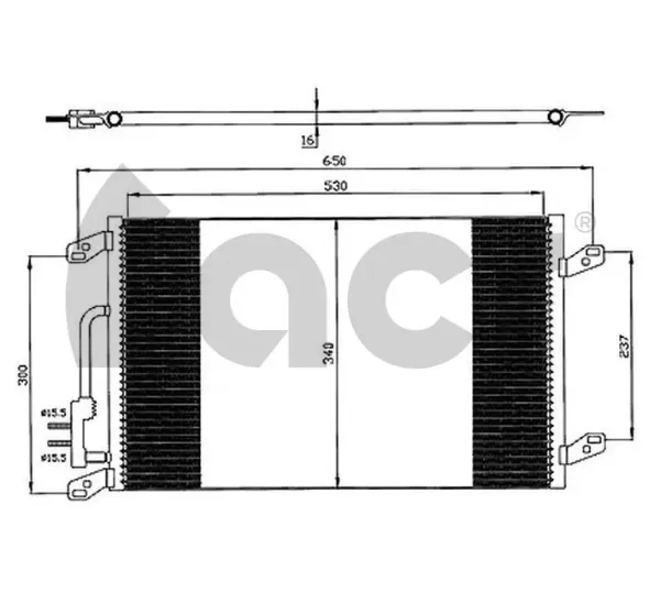 Radiador de aparelho de ar condicionado 300153 ACR