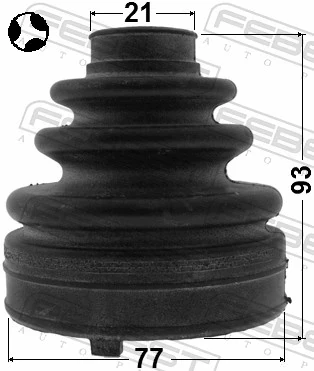 Bota de proteção interna de junta homocinética do semieixo dianteiro 0815FORMTT Febest