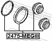Kit de reparação de suporte do freio traseiro para Ford Focus II DA, HCP, DP