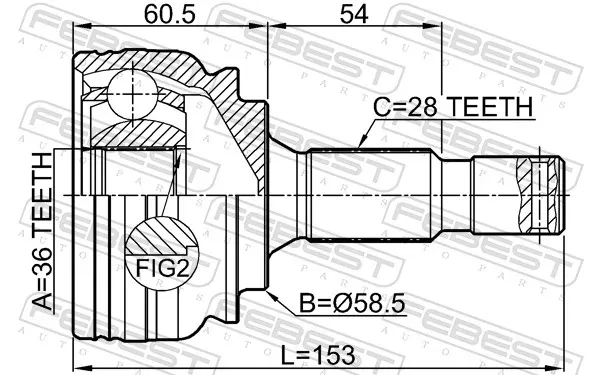 Junta homocinética externa dianteira Opel Vivaro C