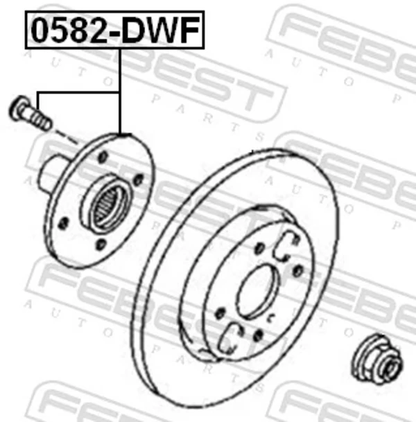 Cubo dianteiro 0582DWF Febest