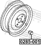 Porca de roda 0285001 Febest