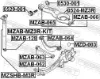 Bloco silencioso de amortecedor traseiro Ford Focus 2 DA, FFS, DS