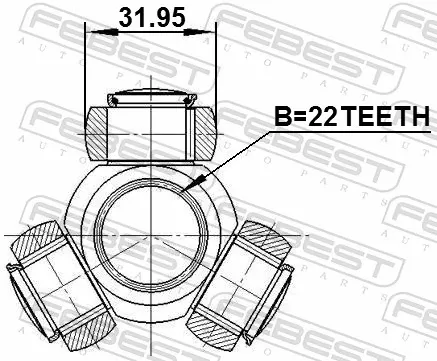 Junta homocinética interna, tripé para Fiat Palio  178DX