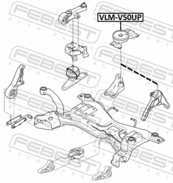 Coxim (suporte) esquerdo de motor para Ford Focus (DAW)