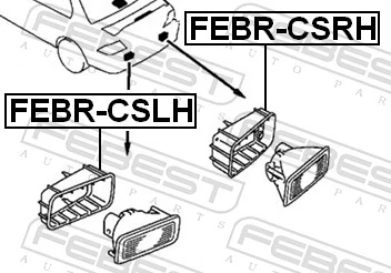 Consola esquerda das luzes de nevoeiro traseiras FEBRCSLH Febest