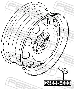 Parafuso de roda 2485B003 Febest