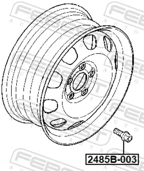 Parafuso de roda para Renault Kangoo (FC0)