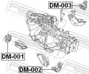  Coxim (suporte) traseiro de motor Daewoo Espero 