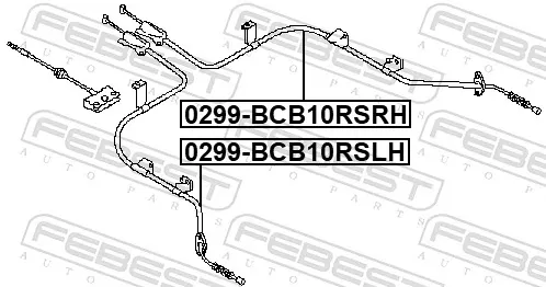 Cabo do freio de estacionamento traseiro direito Nissan Almera CLASSIC