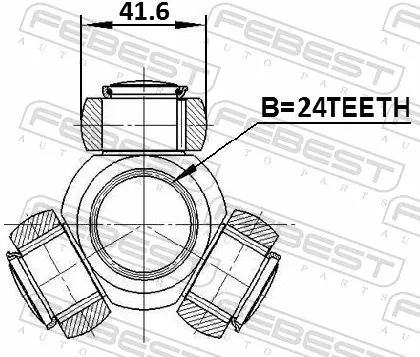 Junta homocinética interna, tripé Toyota Corolla E12