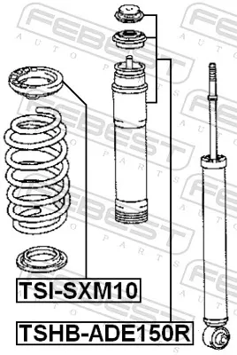Pára-choque (grade de proteção) de amortecedor traseiro + bota de proteção Toyota Auris E15