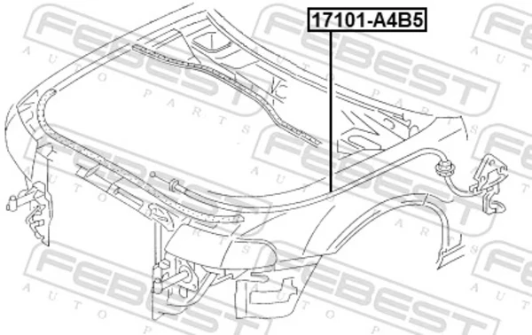 Cabo de abertura da capota para Audi A4 (8D2)