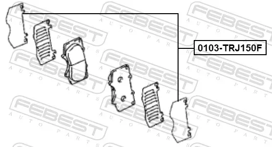 Kit de molas de fixação de sapatas de disco dianteiras Toyota Land Cruiser PRADO