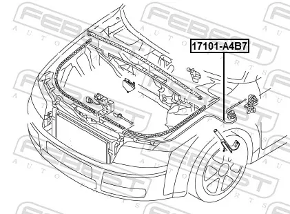 Cabo de abertura da capota Audi A4 B7