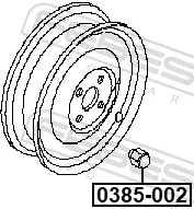 Porca de roda 0385002 Febest
