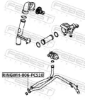 Anel de vedação de cano derivado do radiador RINGWH006PCS10 Febest