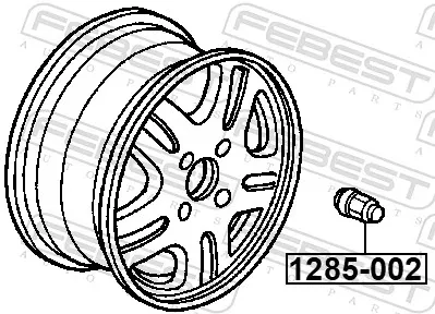 Porca de roda 1285002 Febest