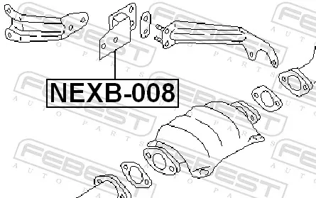  Coxim de fixação do silenciador Nissan Terrano 2