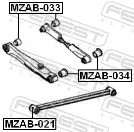 Bloco silencioso interno traseiro de braço oscilante transversal Mazda G21128601 preço, a partir de 38,25 USD