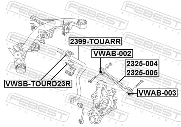Estabilizador traseiro para Volkswagen Touareg (7LA)