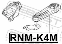  Coxim (suporte) traseiro de motor Renault Kangoo 