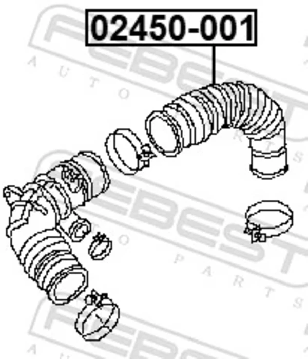 Cano derivado de ar, entrada na turbina (supercompressão) 02450001 Febest