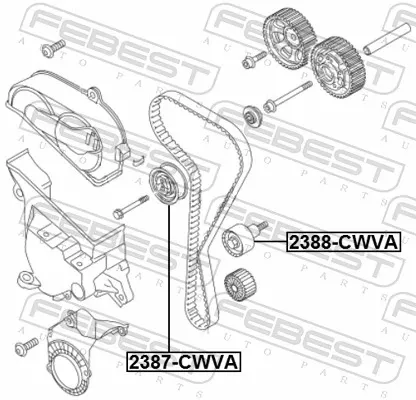  Rolo de reguladora de tensão da correia do mecanismo de distribuição de gás Skoda Octavia 