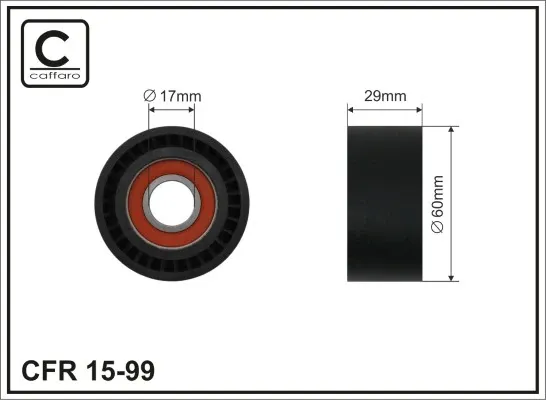 Rolo de reguladora de tensão da correia de transmissão 1599 Caffaro