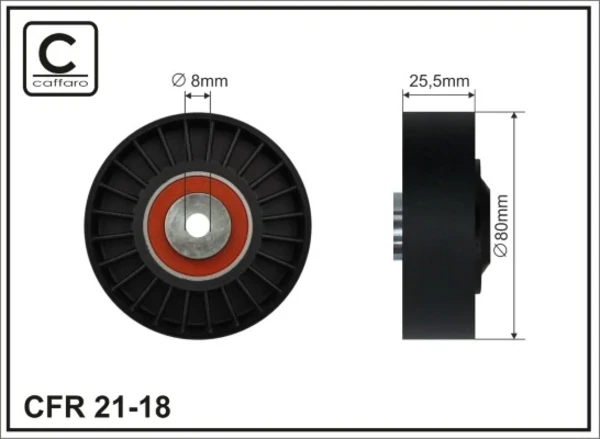 2118 Caffaro rolo de reguladora de tensão da correia de transmissão