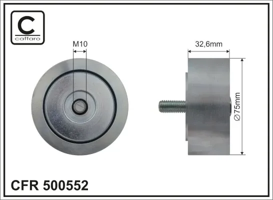 Rolo parasita da correia de transmissão 500552 Caffaro