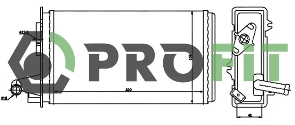 Radiador de forno (de aquecedor) 7754065 Fiat/Alfa/Lancia